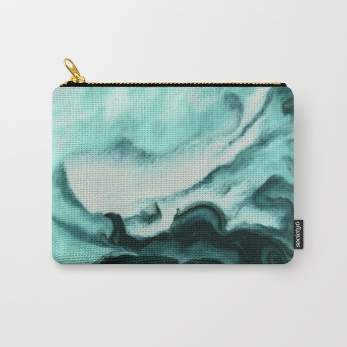 Abstract marbling mint Carry-All Pouch