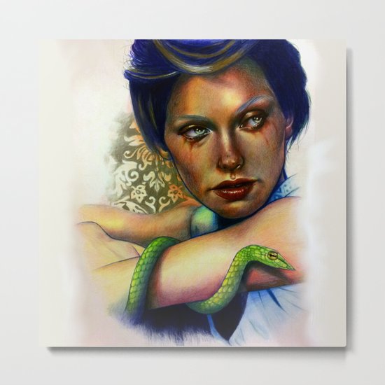 Holding Oxybelis Metal Print