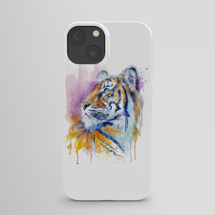 Young Tiger Watercolor Portrait iPhone Case