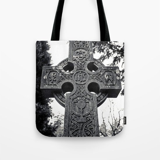 Celtic cemetery cross Tote Bag