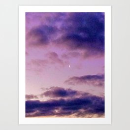 Crescent Moon in the Morning Art Print
