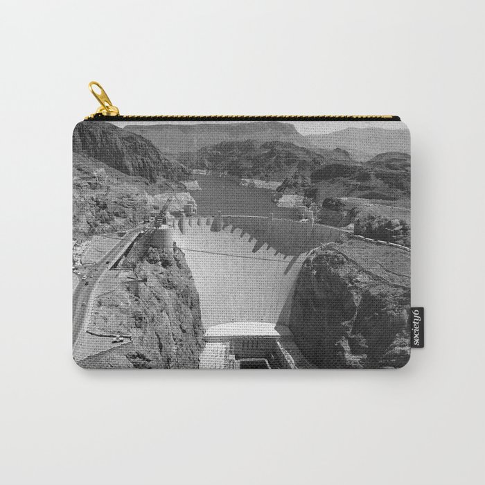 Black and White Hoover Dam - Nevada/Arizona Carry-All Pouch