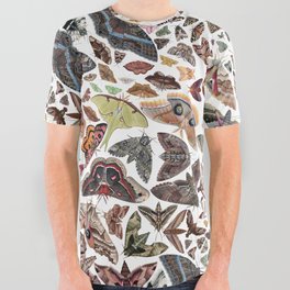 Moths of North America Pattern All Over Graphic Tee