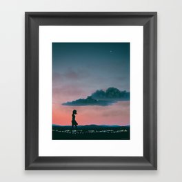 Sunset walk Framed Art Print