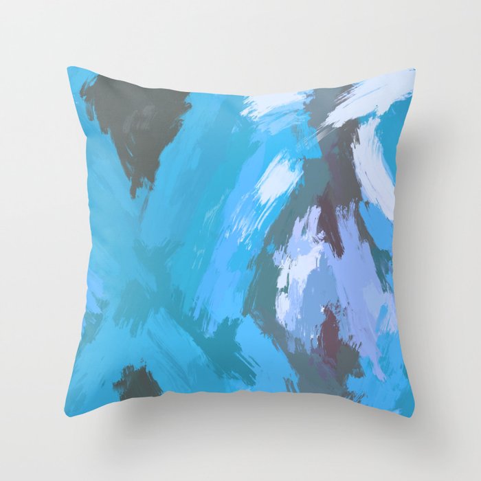 Color Splash Pattern Teal Blue Lavender Throw Pillow By