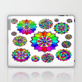 Rainbow Psychedelic Floral Power Pattern Laptop Skin