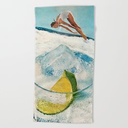 Rum on the Rocks Beach Towel