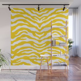 Yellow Zebra Wall Mural