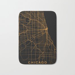 chicago gold maps  Bath Mat