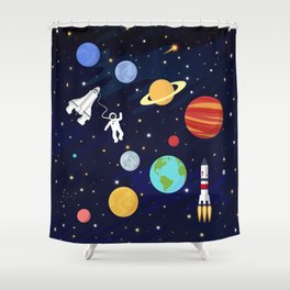 In space Shower Curtain