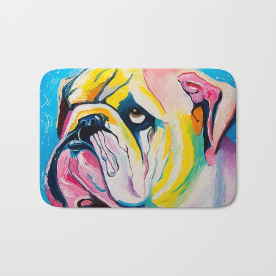 Hey, Bulldog! Bath Mat