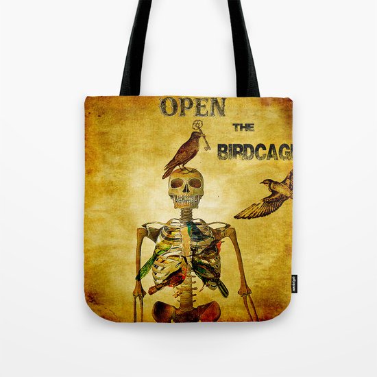 Open the Birdcage Tote Bag
