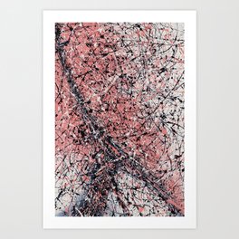 Paris - Jackson Pollock style drip painting design, Abstract art prints Art Print
