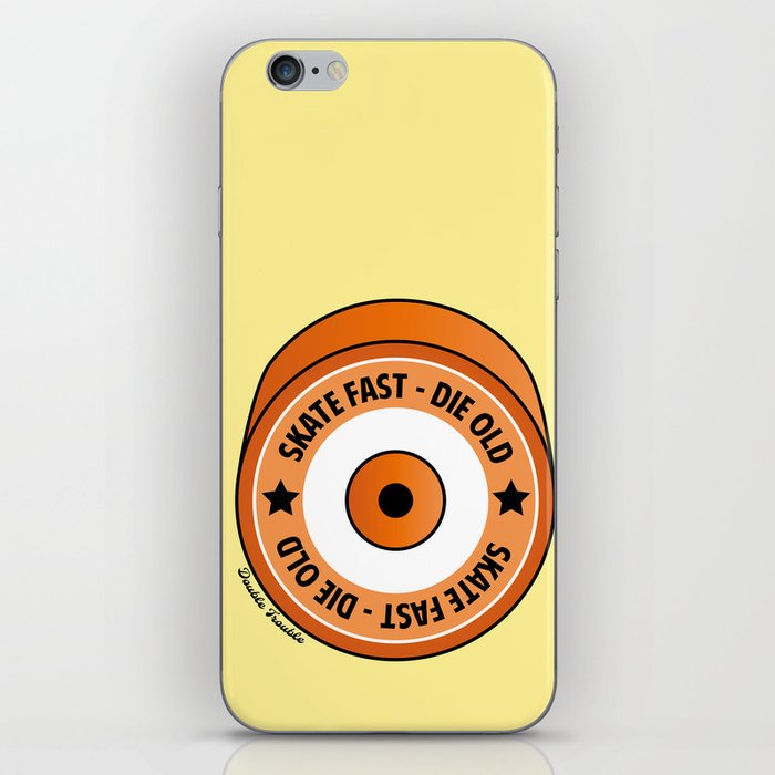 Skate Fast - Die Old Orange iPhone Skin
