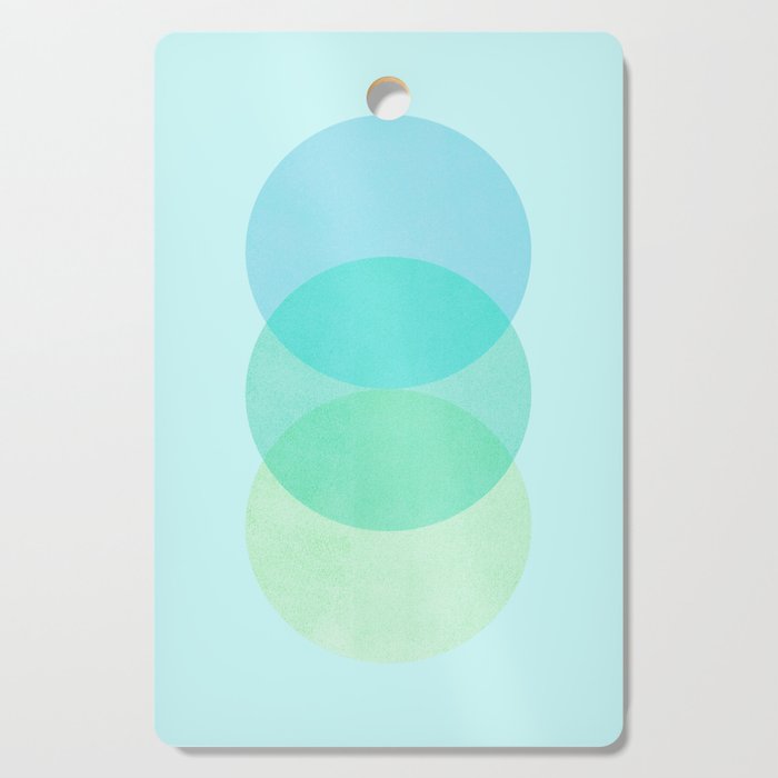 Abstraction_RAY_LIGHT_CIRCLE_BLUE_GREEN_NATURE_POP_ART_0531A Cutting Board