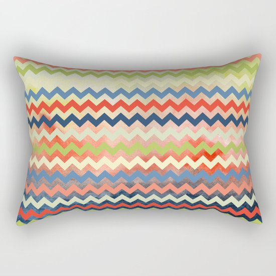 Watercolor Chevron Rectangular Pillow
