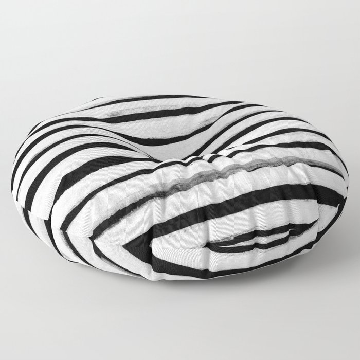 Black and White Stripes II Floor Pillow