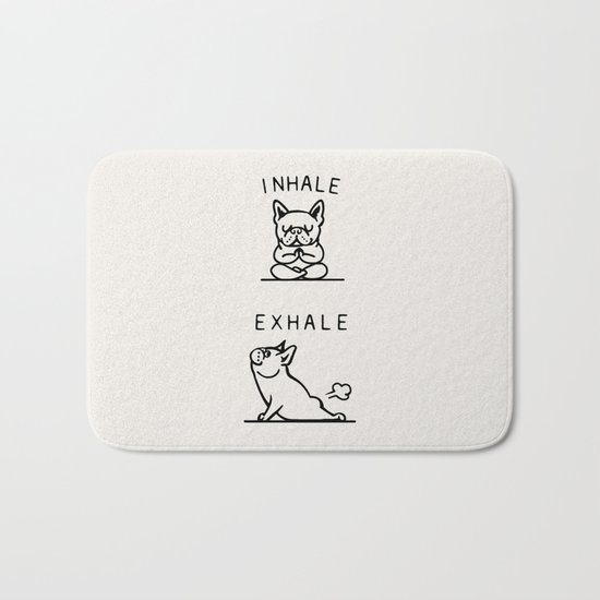 Inhale Exhale Frenchie Bath Mat
