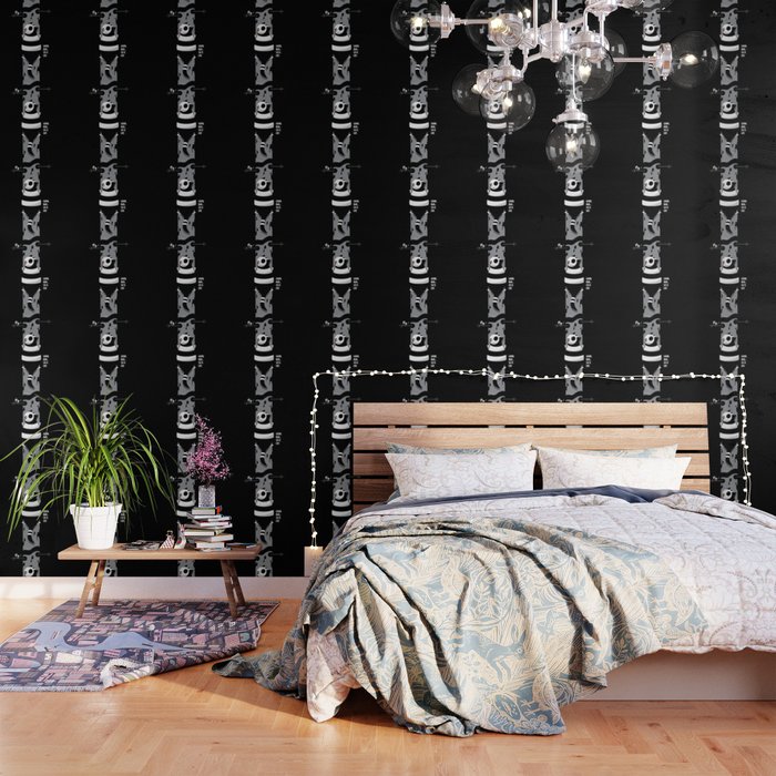 White Stripe Black Stripe Wallpaper By Pdesign Society6