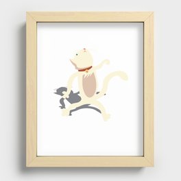 Dancing Cat Moonwalk Gift Kitten Tomcat Recessed Framed Print