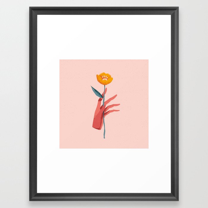 Hold That Flower Framed Art Print