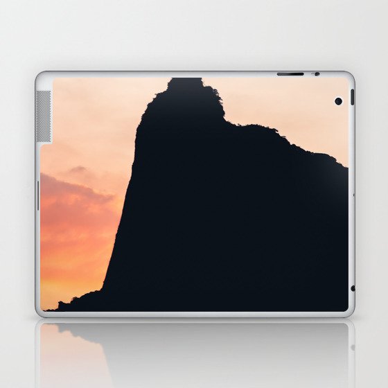 Brazil Photography - Silhouette Of Christ The Redeemer On Top Of The Hill Laptop & iPad Skin