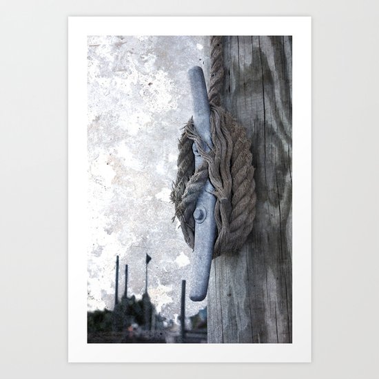 Worn Rope on Cleat Art Print