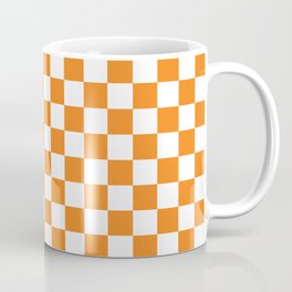 Orange Checkerboard Pattern Mug