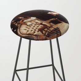 Christmas By A Roaring Log Fire Bar Stool