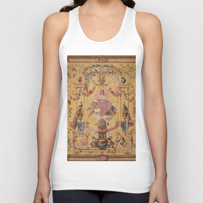Antique 18th Century 'Portal of the Gods' French Gobelin Tapestry Tank Top