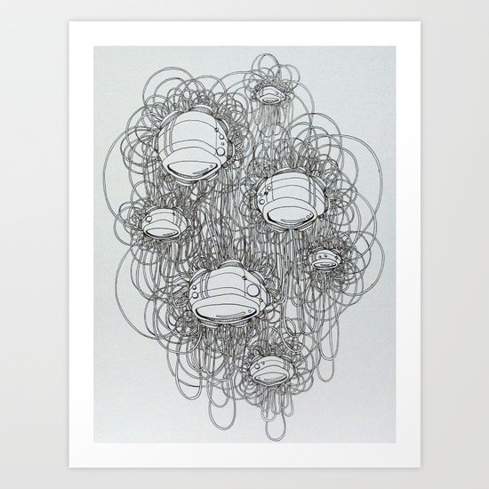 New Line Drawing Art Print