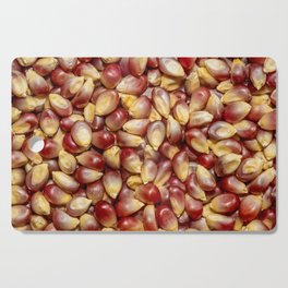 Purple and Rouge Popcorn Kernels Food Photograph Pattern Design Cutting Board