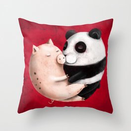 Animal Love Throw Pillow
