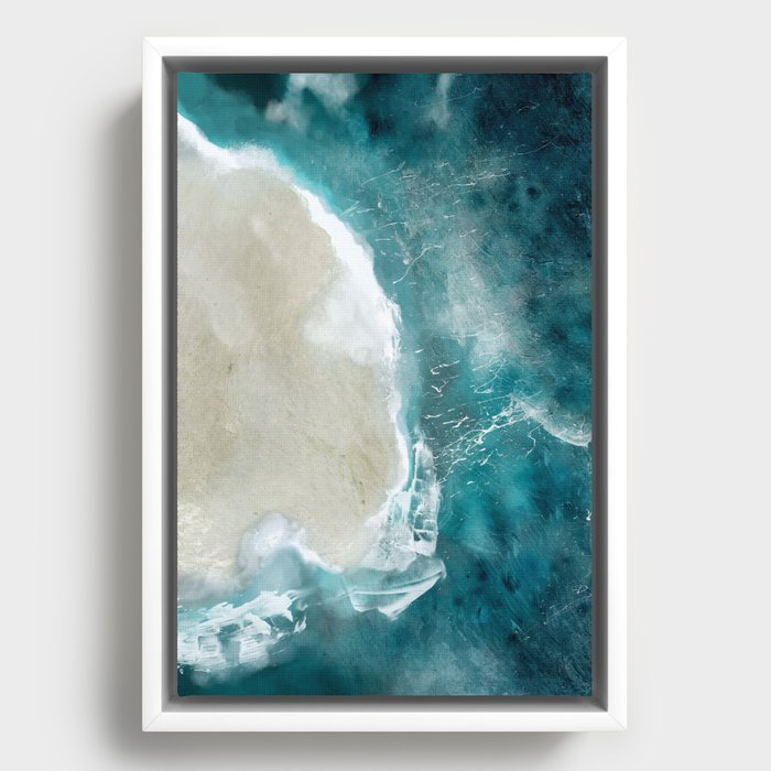 Beach Wave Framed Canvas