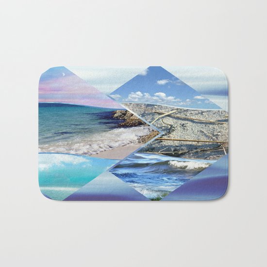 Sea, Sand and Sky Collage Bath Mat