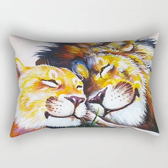 lion love Rectangular Pillow