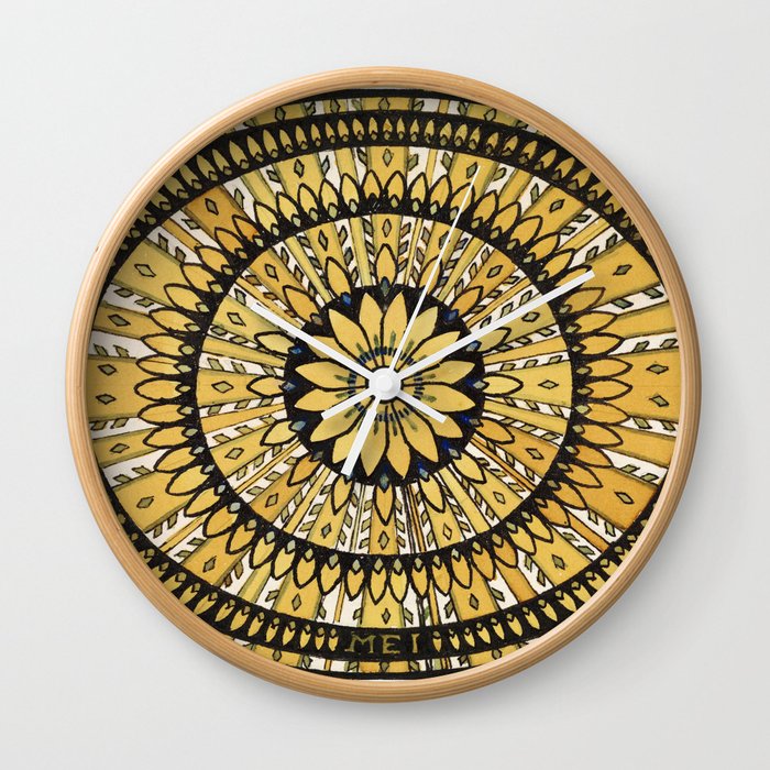 Bohemian pattern design - Jule De Graag Wall Clock