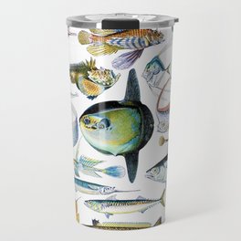 Adolphe Millot "Fishes" 1. Travel Mug