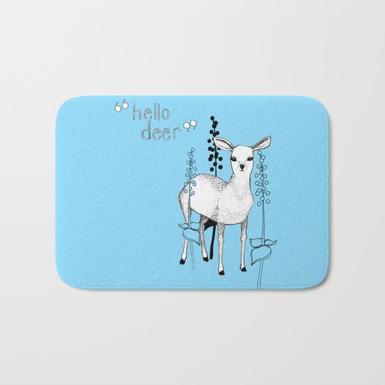 hello deer! Bath Mat