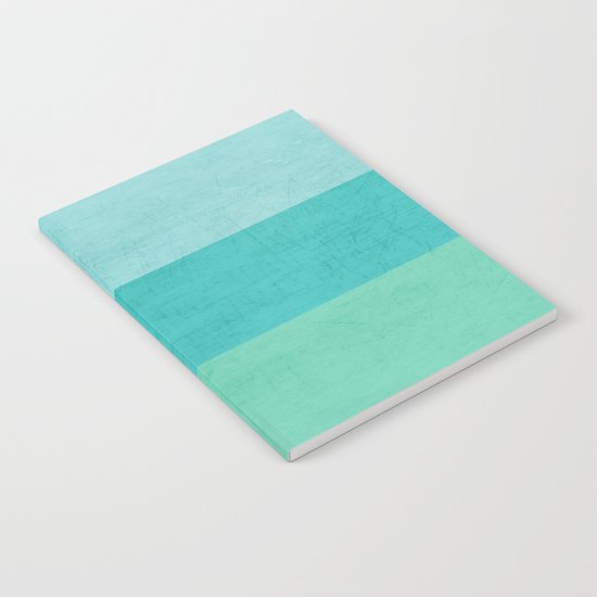 three stripes - teal Notebook