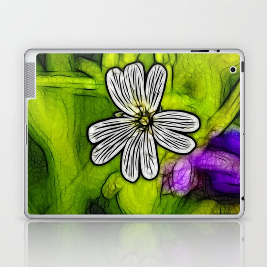 Fractal Stitchwort Laptop & iPad Skin