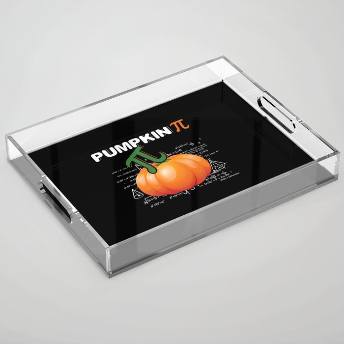 Pie Pumpkin Pi Funny Math Meme Math Nerd Pi Day Acrylic Tray