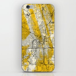 Akron USA - Yellow City Map iPhone Skin