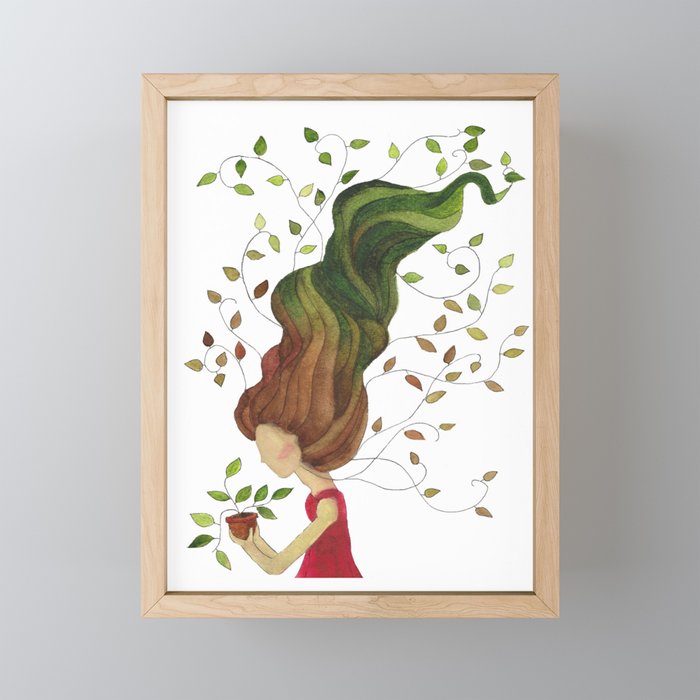 Mother Nature Plant Lover Framed Mini Art Print