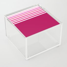 Nali Berry - Colorful Retro Stripes Abstract Geometric Minimalistic Design Pattern Acrylic Box