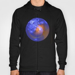 Out of the blue, fractal 3-D abstract Hoody
