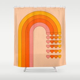 Sweetheart Rainbow Shower Curtain