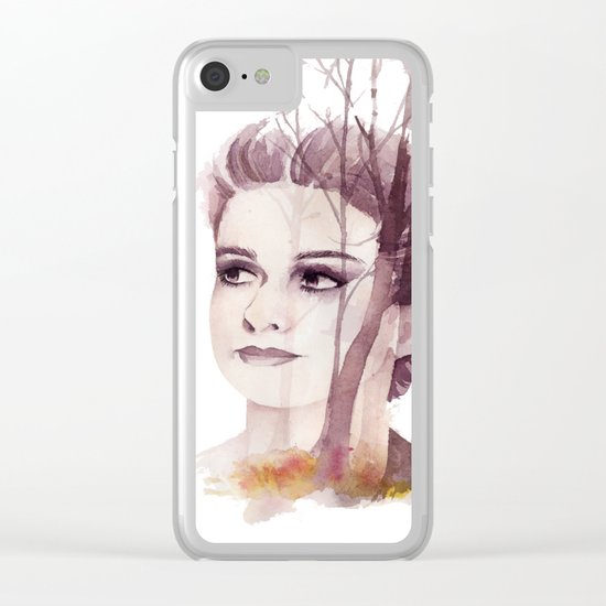 born beneath the autumn sky Clear iPhone Case