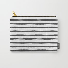 Sketched Black Stripe on Cream Carry-All Pouch