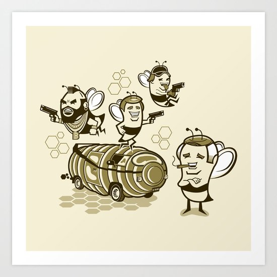 Bee Team Art Print